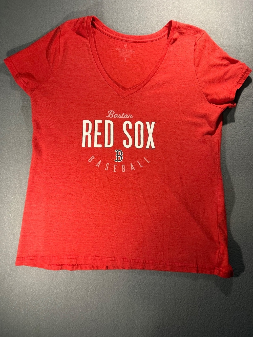 Soft As A Grape Boston Red Sox Baseball V-Neck T-Shirt